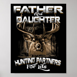 Poster Partenaires De Chasse Père Et Fille Pour Cerf À Vi