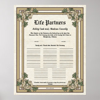 Poster "Partenaires de la vie" Invité Inscription Certifi