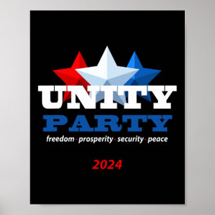 Poster Parti de l'unité 2024 Président Trump