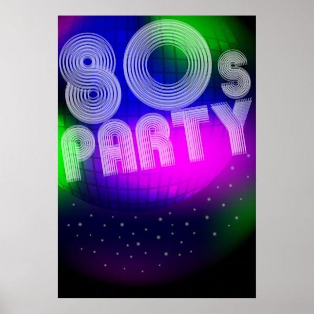 Poster Parti des années 80 (Devant)
