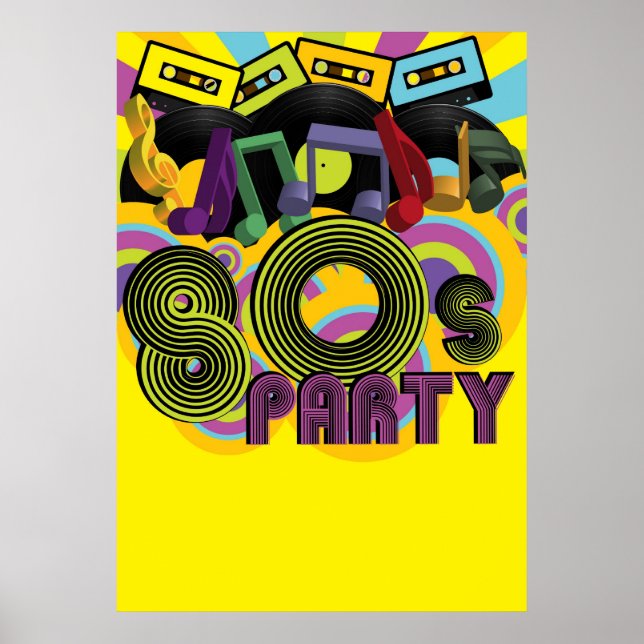 Poster Parti des années 80 (Devant)