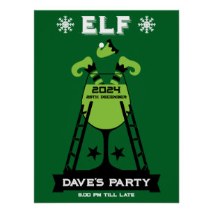 Poster Parti Elf Xmas