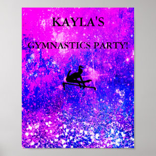 POSTER PARTI GYMNASTIQUE PERSONNALISÉ