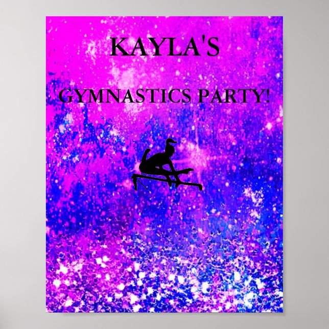 POSTER PARTI GYMNASTIQUE PERSONNALISÉ (Devant)