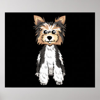 Poster Parti Yorkie Cute Art