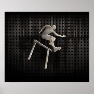 Poster Participant à une course d'obstacles ; Cool