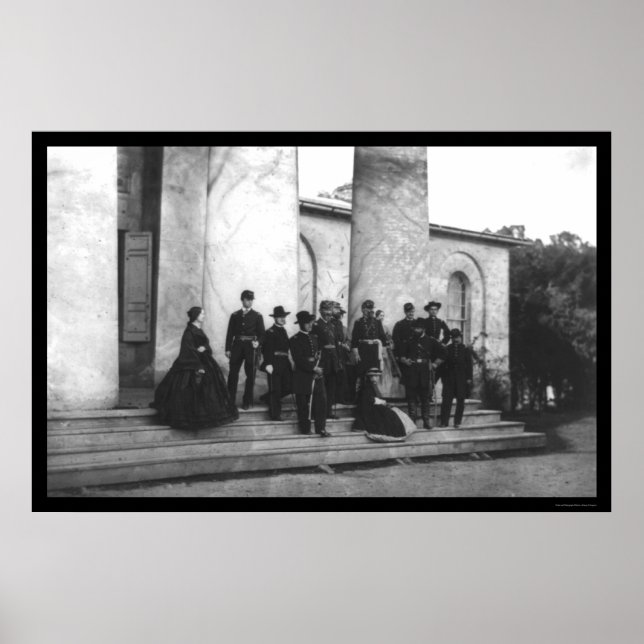 Poster Participants aux funérailles de Robert E. Lee 1870 (Devant)