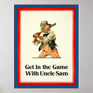 Poster Participez au jeu avec Oncle Sam ~ Vintage World W