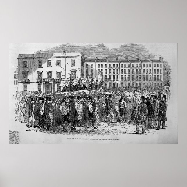 Poster Partie de la procession chartiste (Devant)