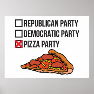 Poster Partie de pizza