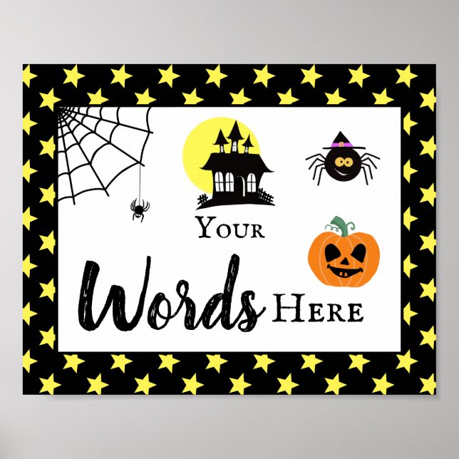 Poster partie halloween créer votre propre panneau tactil (Devant)