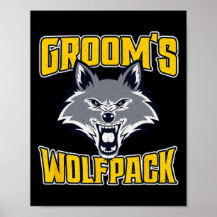 Poster Partie Mariage de Wolfpack de la Groom de Bachelor