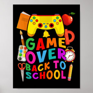 Poster Partie terminée Retour à l'école Joueur Manette 1e