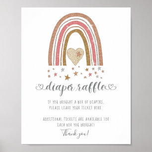 Poster Parties scintillant arc-en-ciel moderne Stars Girl