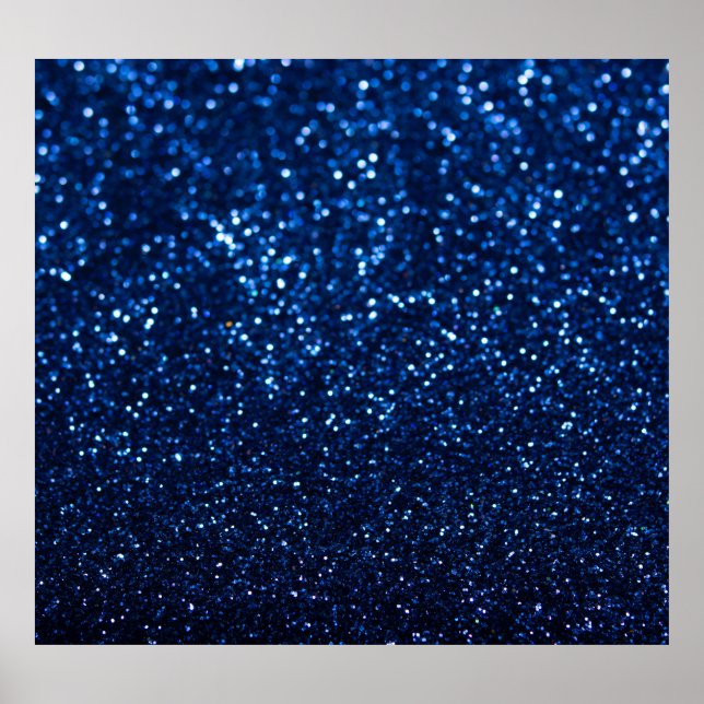 Poster Parties scintillant bleue Texture Festive Étincell (Devant)