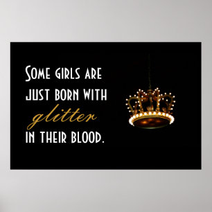 Poster Parties scintillant Couronne