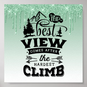 Poster Parties scintillant de goutte verte Inspirational 