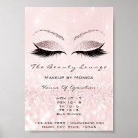 Parties scintillant de salon de beauté rose
