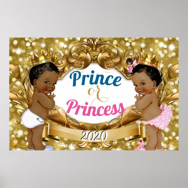 Poster Parties scintillant des princes ou princes africai (Devant)