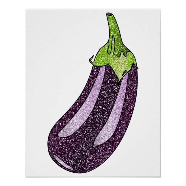 Poster Parties scintillant Eggplant (Devant)