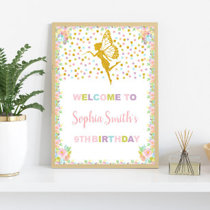 Poster Parties scintillant Fairy Signes d'accueil