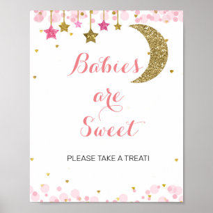 Poster Parties scintillant Lune Les Bébés Sont Doux S'Il 
