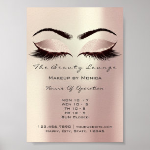 Poster Parties scintillant maquillage beauté Rose rose