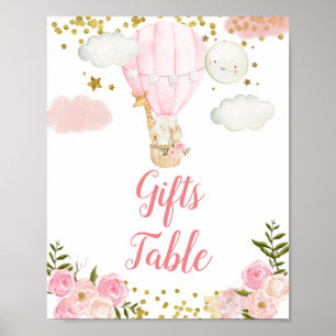 Poster Parties scintillant or Jungle à air chaud rose