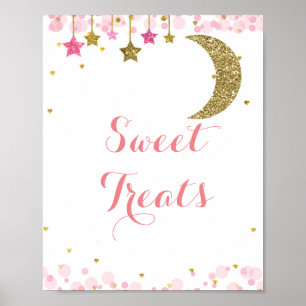 Poster Parties scintillant or rose aquarelle Sweet Traite