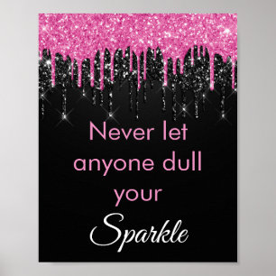 Poster Parties scintillant rose chic Motivation