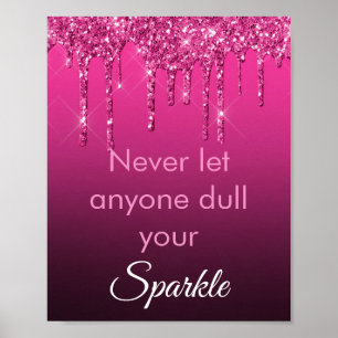 Poster Parties scintillant rose Chic Sparkle Motivational