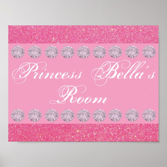 Poster Parties scintillant rose Diamond Princess Room Per (Devant)