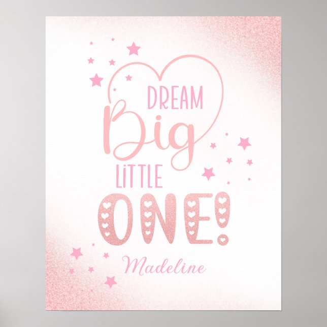 Poster Parties scintillant rose Starry Dream Big Little O (Devant)