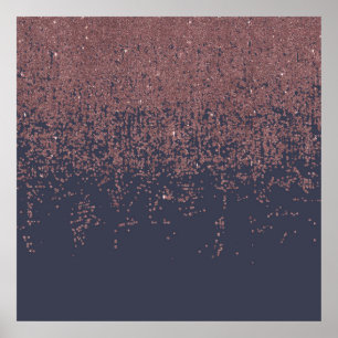 Poster Parties scintillantes roses fascinantes Ombre de