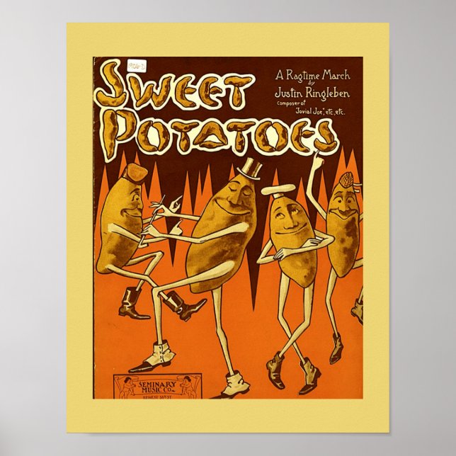 Poster Partition cvr Sweet Potatoes Ragtime Mars 1906 (Devant)