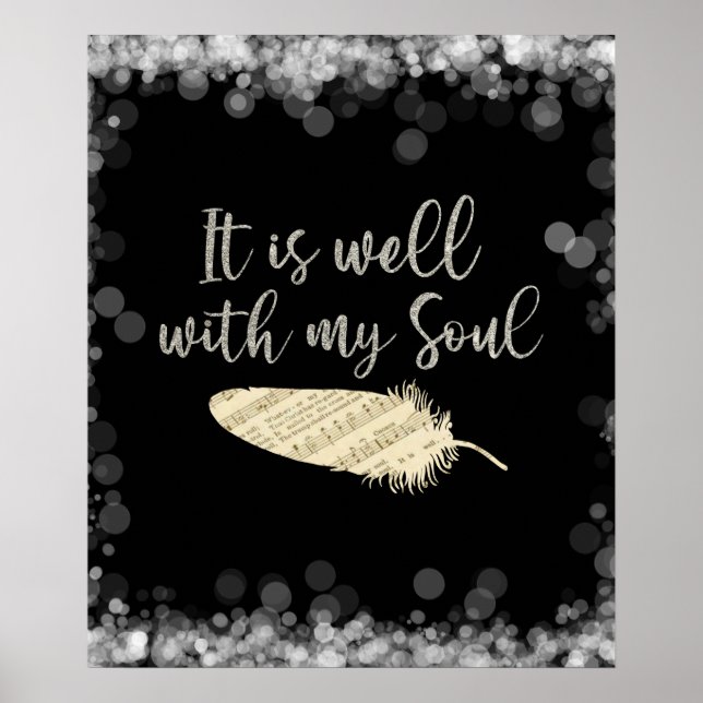 Poster Partition de musique avec It Is Well avec my Soul (Devant)