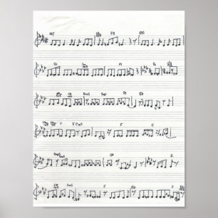 Poster Partition manuscrite