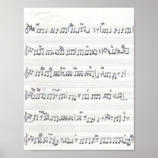 Poster Partition manuscrite