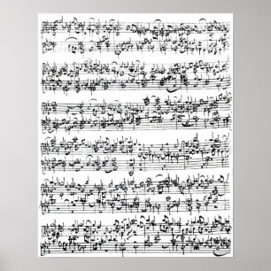 Poster Partition musicale de Johann Sebastian Bach