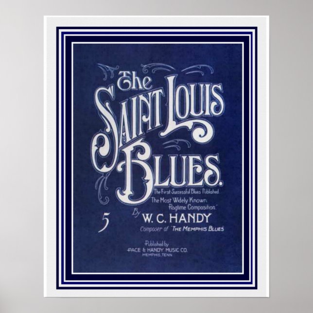 Poster Partition musicale "The St Louis Blues" Imprimer 1 (Devant)