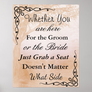 Poster "partout" de la carte de siège mariage