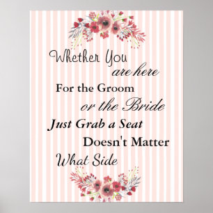 Poster "partout" de la carte de siège mariage