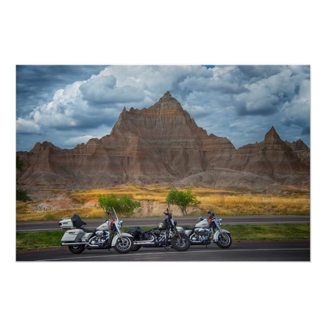 Poster Partout en Amérique dans les Badlands (Devant)