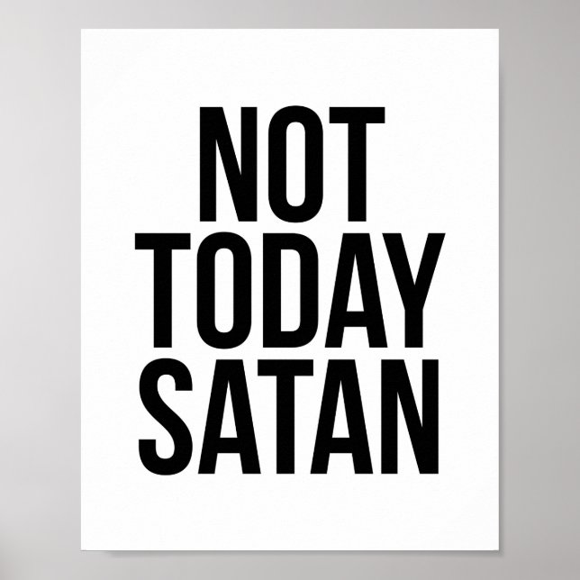 Poster Pas aujourd'hui Satan (Devant)