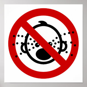 Poster Pas de bébés qui pleurent ⚠ Panneau de l'aéroport 