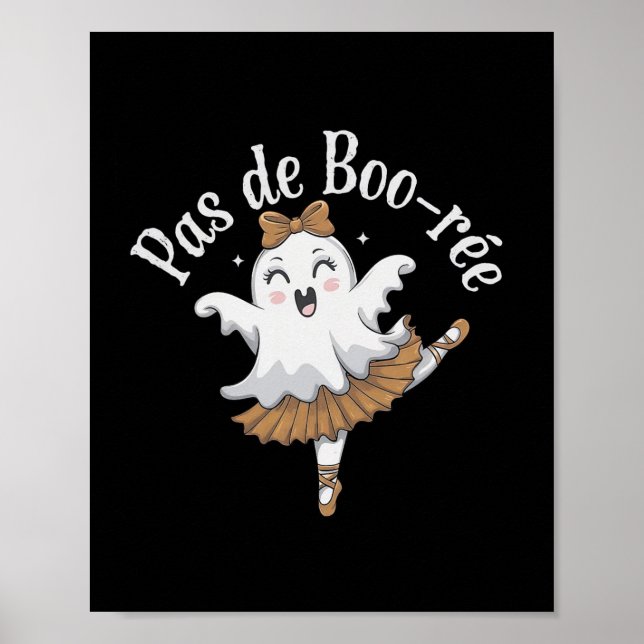 Poster Pas De Boo-rée Funny Byllet Ghosts Halloween Dance (Devant)