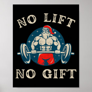 Poster Pas de cadeau pas de levée Drôle de travail Santa