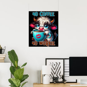 Poster Pas de café, pas de travail
