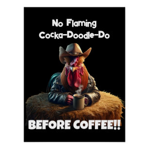 Poster Pas de Cocka-Doodle-Do flamboyant