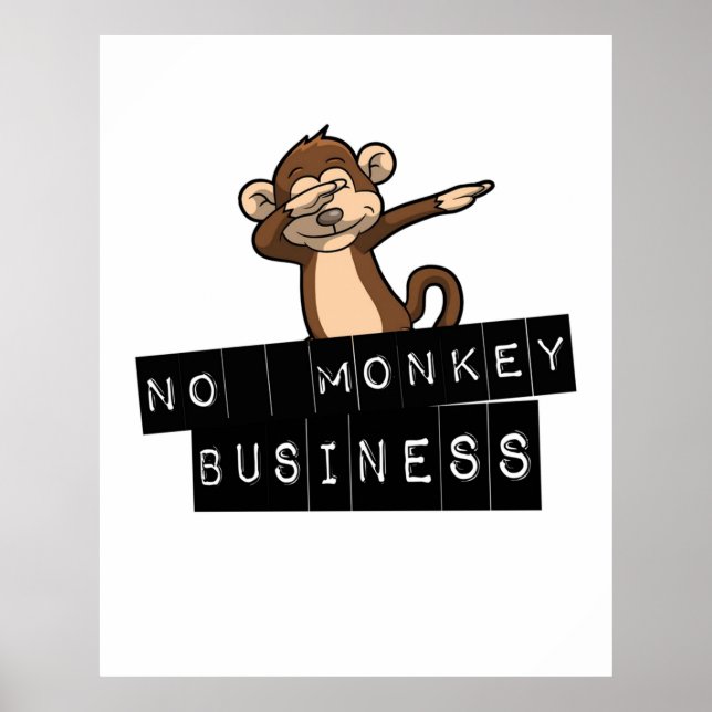 Poster Pas de commerce de singes (Devant)